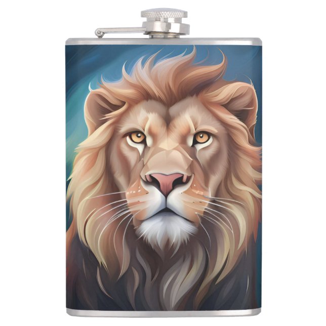 Flasques Portrait Art numérique Lion-56556 (Devant)