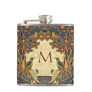 Flasques Pré Raphaelite Wm. MONOGRAMME PERSONNALISABLE DE