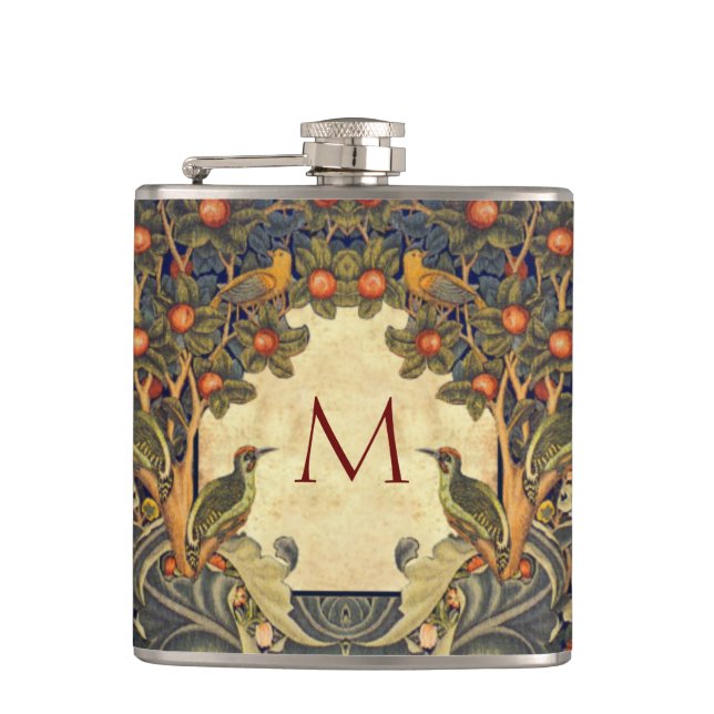 Flasques Pré Raphaelite Wm. MONOGRAMME PERSONNALISABLE Morr (Devant)