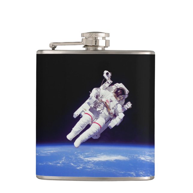 Flasques Promenade spatiale en jetpack astronaute photo en  (Devant)