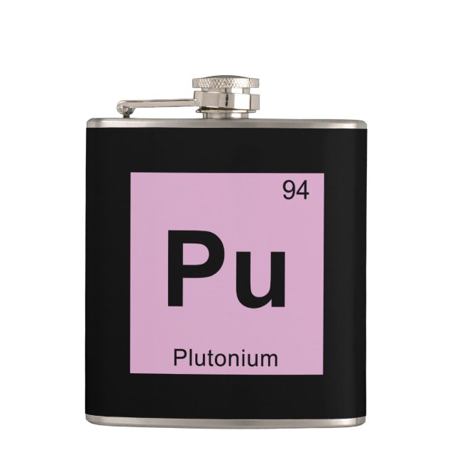 Flasques Pu - Chimie du Plutonium Symbole du tableau périod (Devant)