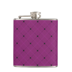 FLASQUES PURPLE & BLACK DIAMOND MOTIFS