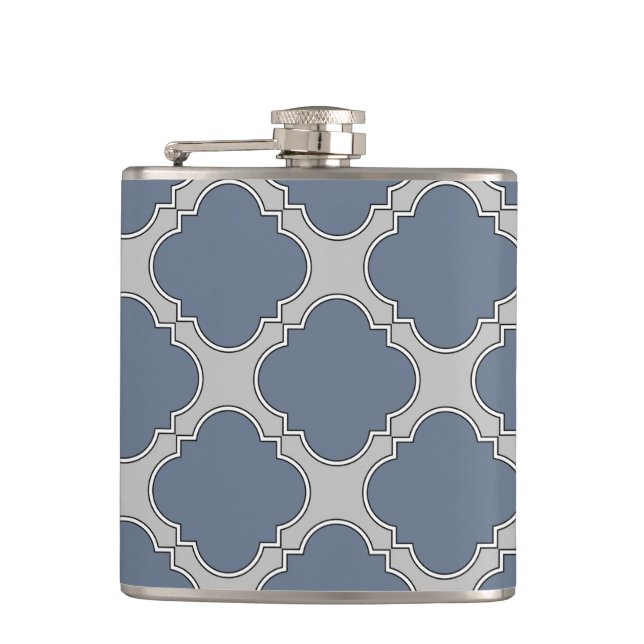 Flasques Quatrefoil gris bleu (Devant)