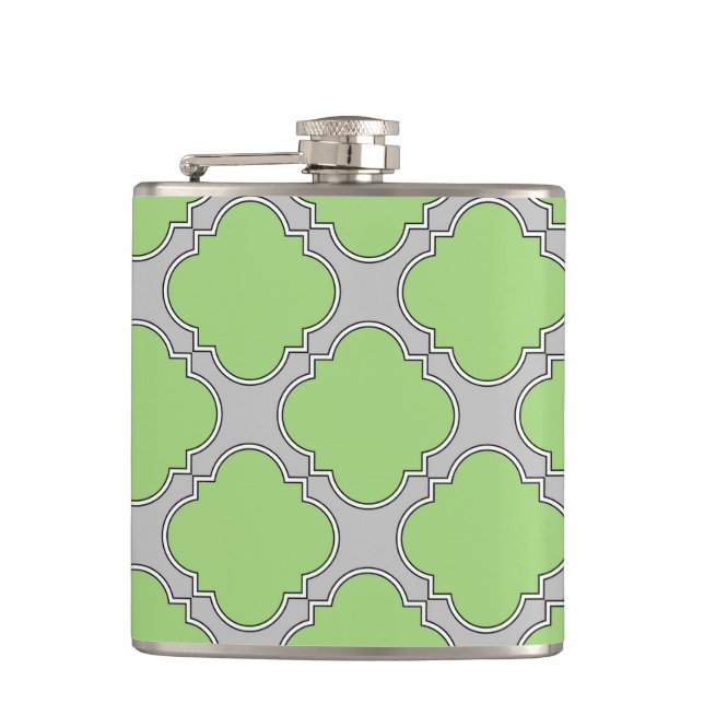 Flasques Quatrefoil vert (Devant)