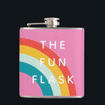 Flasques Rainbow Fun<br><div class="desc">Jolie fiole colorée fait le cadeau parfait pour les anniversaires,  bachelor et bachelorette. Le texte est modifiable.</div>