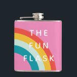 Flasques Rainbow Fun<br><div class="desc">Jolie fiole colorée fait le cadeau parfait pour les anniversaires,  bachelor et bachelorette. Le texte est modifiable.</div>
