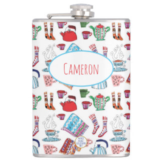 Flasques Randonnée extérieure illustrée à la main en hiver