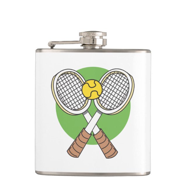 Flasques Raquettes et boule de tennis (Devant)