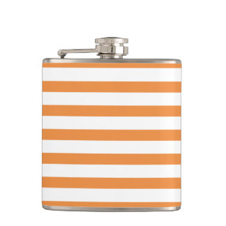 Flasques Rayure horizontale orange et blanche