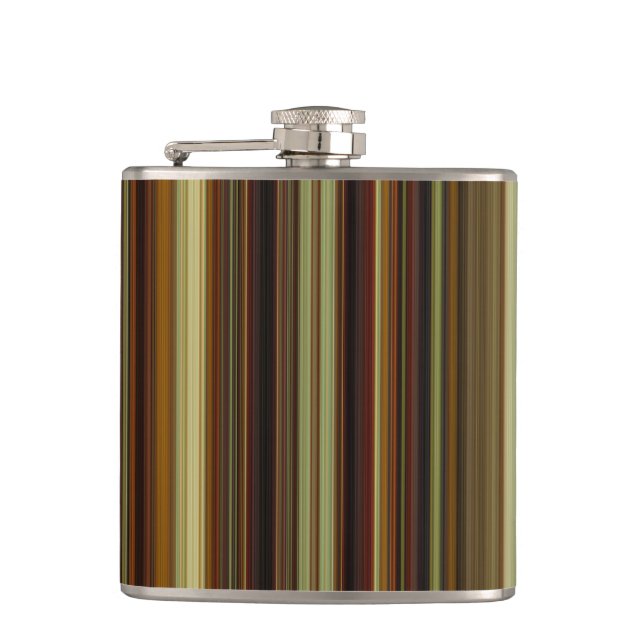 Flasques Rayures marron vert et or (Devant)