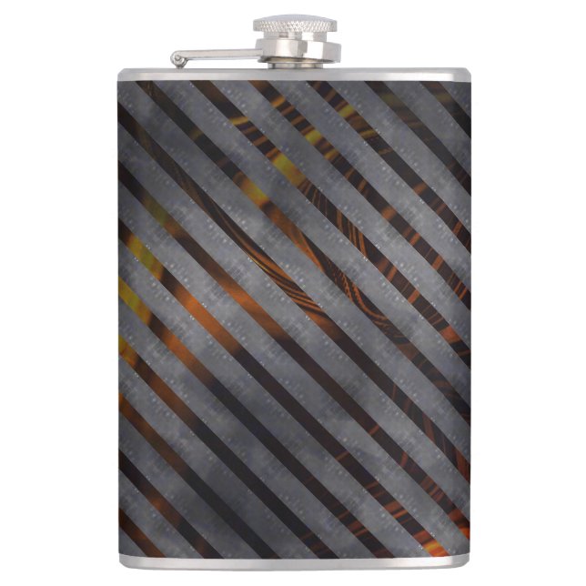 Flasques Rayures transversales grises, rubans de carbone, r (Devant)