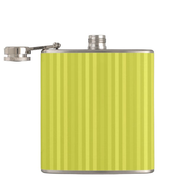 Flasques Rayures Verticales Chartreuse Jaune Vert (Ouvert)