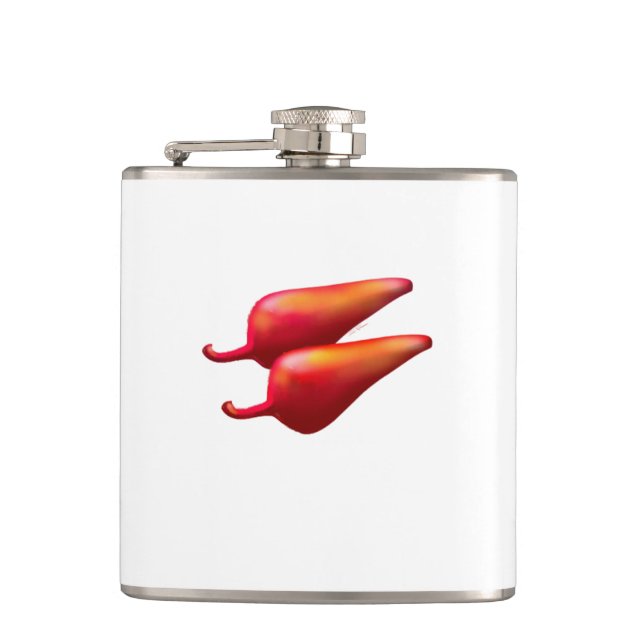 Flasques Red Chili Peppers white wrapped flask (Devant)