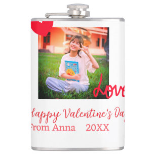 Flasques Red heart love heureuse Sainte-Valentin ajouter ph