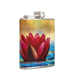 Flasques Red Lotus Water Lily Flower