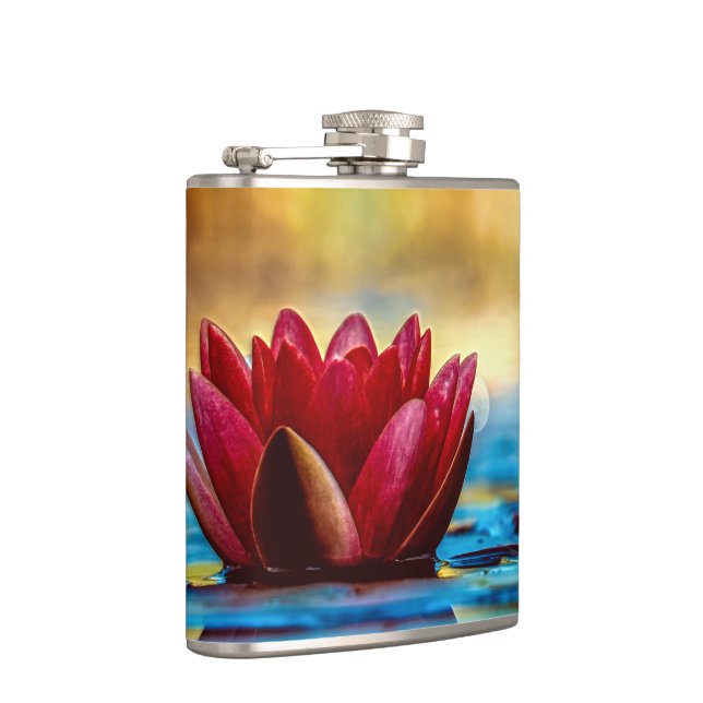 Flasques Red Lotus Water Lily Flower (Droite)