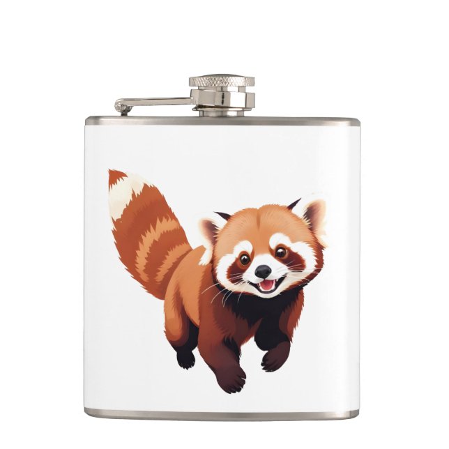 Flasques Red Panda Joyeux Joueur Fun Jumping Dans La Joie D (Devant)