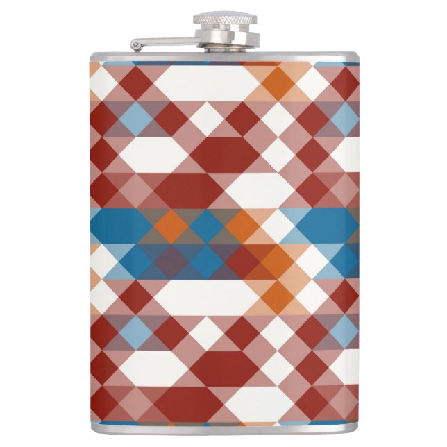 Flasques red white blue and orange geometric (Devant)