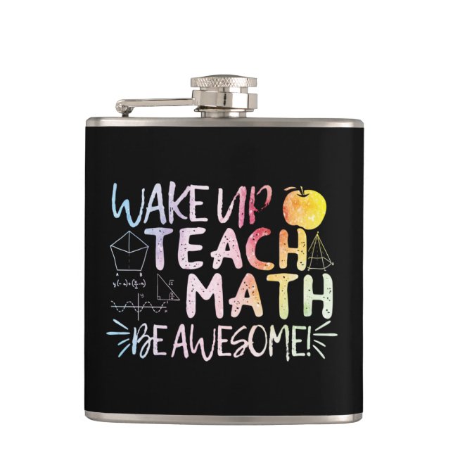 Flasques Remerciement pour un professeur de mathématiques - (Devant)