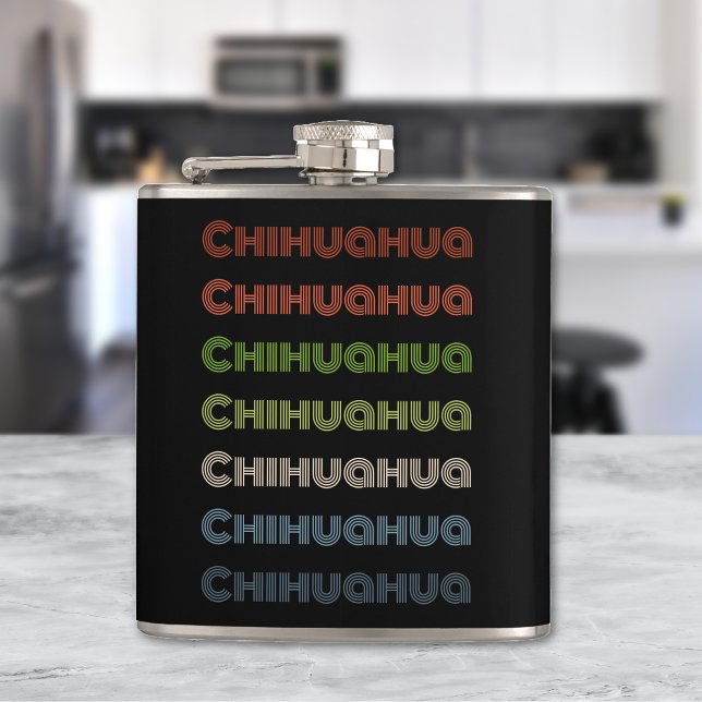 Flasques Retro Chihuahua (Retro Chihuahua Flask Chihuahua owner present )