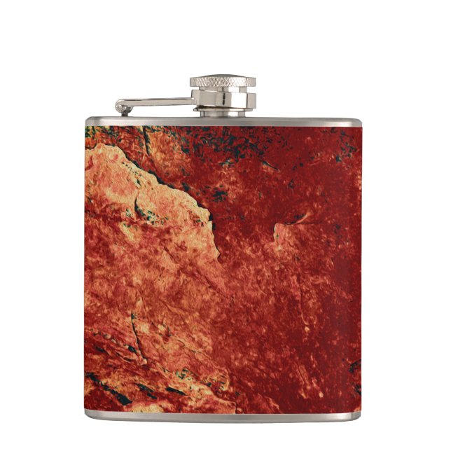 Flasques Roche peinte en rouge (Devant)