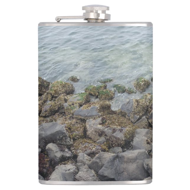 Flasques roches de mer bouteille d'eau en acier inoxydable (Devant)