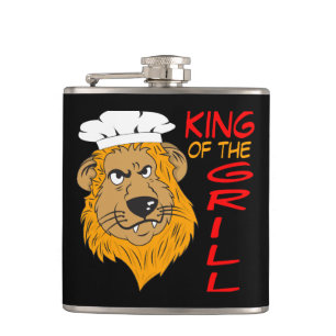 Flasques Roi du Grill, Lion Chef, Drôle Noir