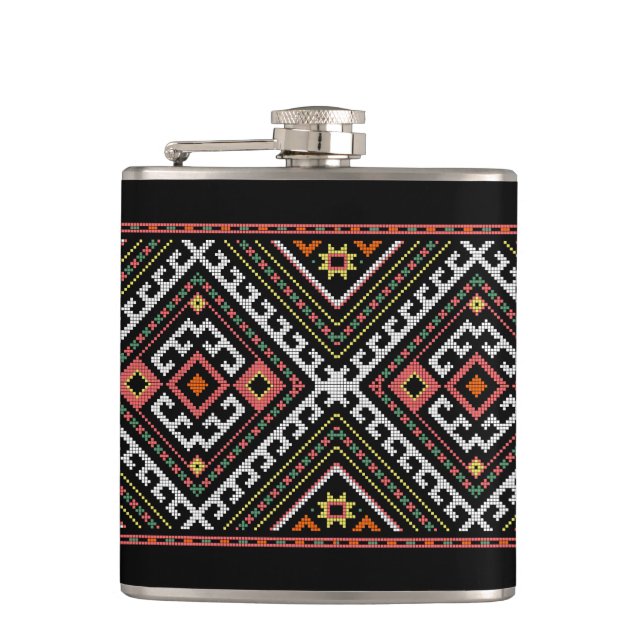 Flasques romanie folk symbole populaire motif costume balca (Devant)