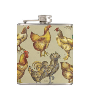 Flasques Rooster Poulet de la ferme Pays Animal