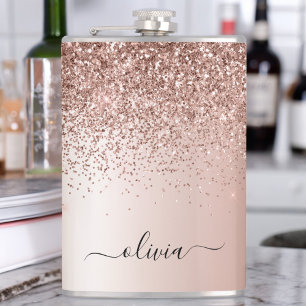 Flasques Rose Gold - Parties scintillant rose pâle Nom du m