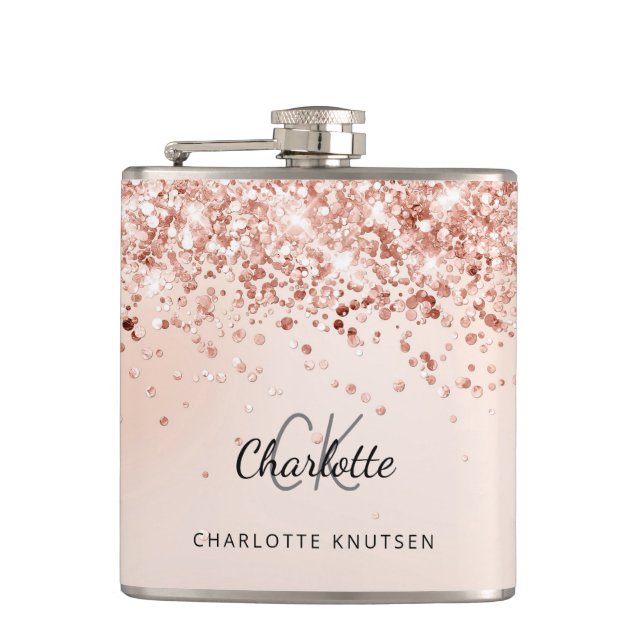 Flasques Rose gold rose pâle meilleures amies (Devant)