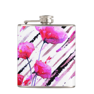 Flasques *~* Rose or blanc rose lavande Motif