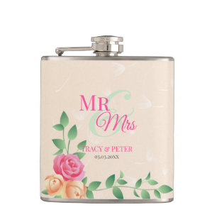 Flasques Rose rose Et Jaune