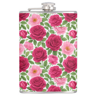 Flasques Roses print floral 