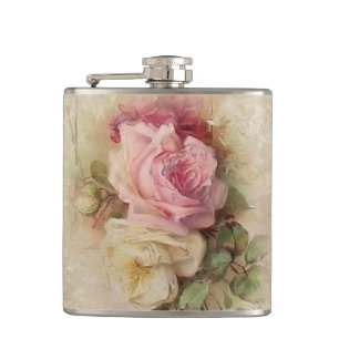 Flasques Roses vintages
