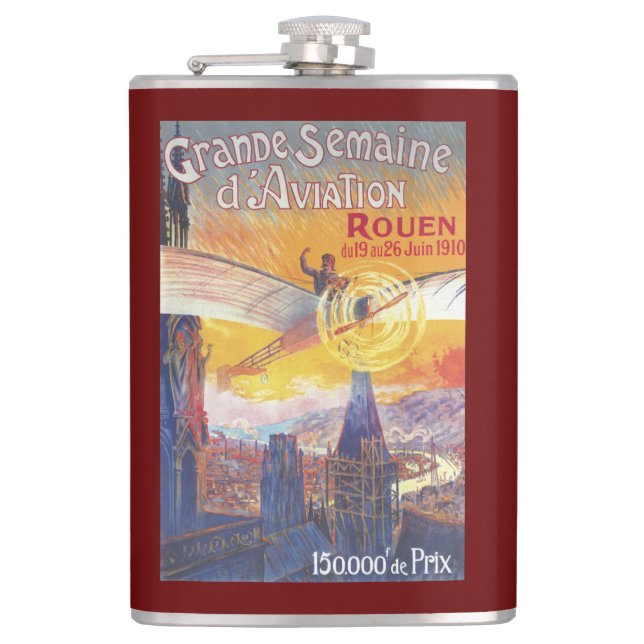 Flasques Rouen, France - pilote et avion (Devant)