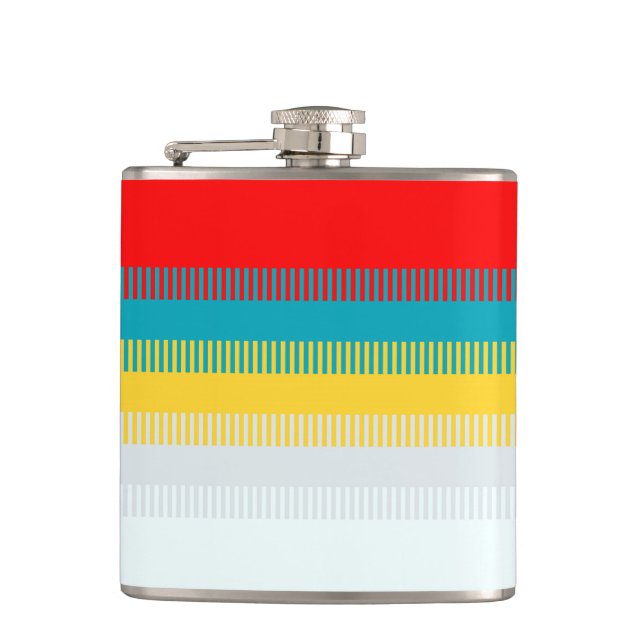 Flasques Rouge Bleu Jaune Blanc Gris Abstrait Motif unique (Devant)