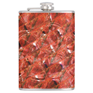 Flasques rouge clair Abstrait avec taches et style tordu