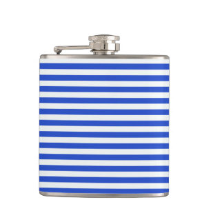 Flasques Royal Blue Combination Stripes par Shirley Taylor