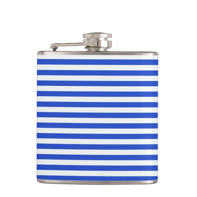 Flasques Royal Blue Combination Stripes par Shirley Taylor (Devant)