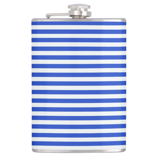 Flasques Royal Blue Combination Stripes par Shirley Taylor (Devant)