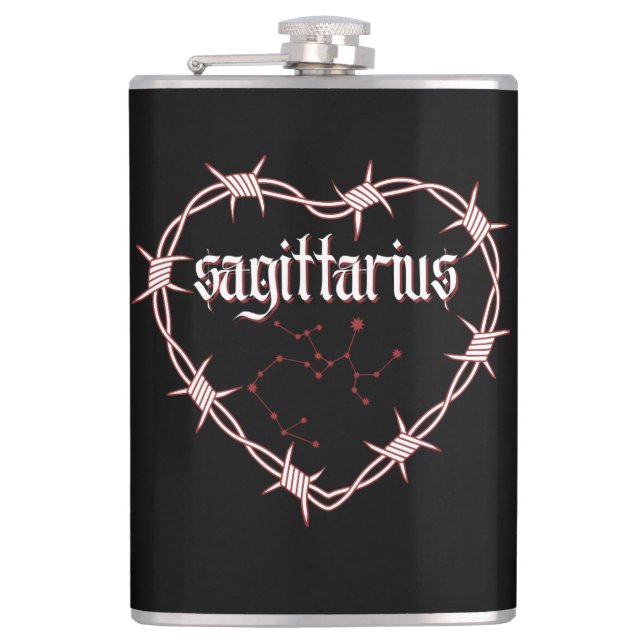 Flasques Sagittaire Constellation gothique foncé céleste (Devant)