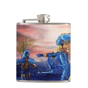 FLASQUES SAINT GEORGE ET ALIEN DRAGON