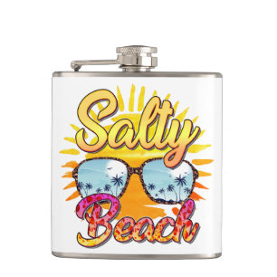 Flasques Salty Beach   Soleil et palmier tropicaux