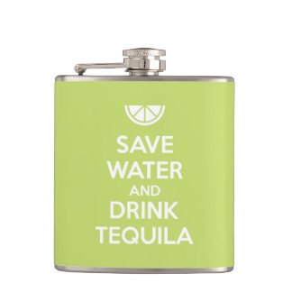 Flasques Sauvez l'eau et buvez la tequila
