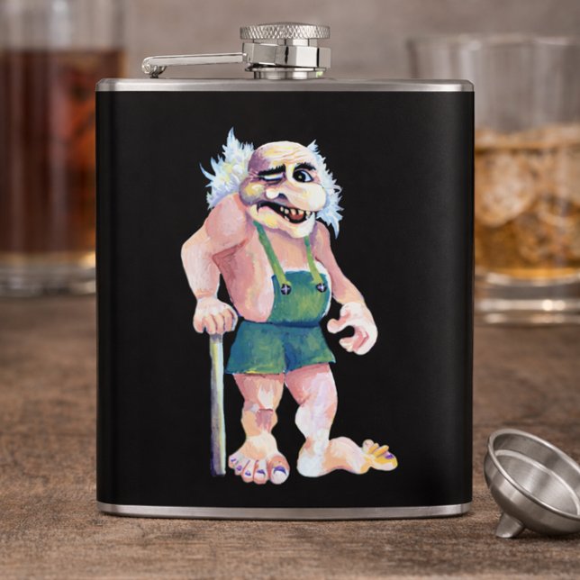 Flasques Scandinave drôle à l'oeil Ogre Troll (Créateur téléchargé)