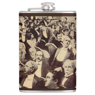Flasques Scène de foule des années 1920