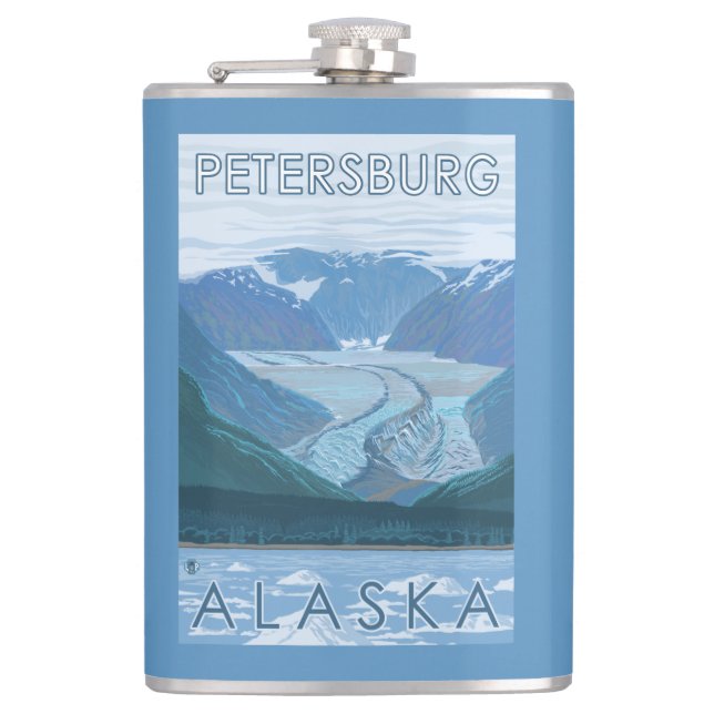 Flasques Scène de glacier - Pétersbourg, Alaska (Devant)