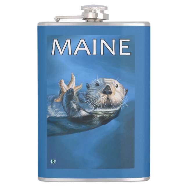 Flasques Scène de loutre de MaineSea (Devant)
