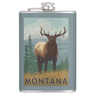 Flasques Scène de MontanaElk